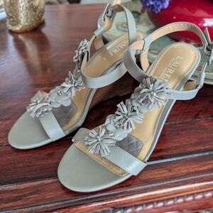 Ralph Lauren Women's Gray Wedge Sandals